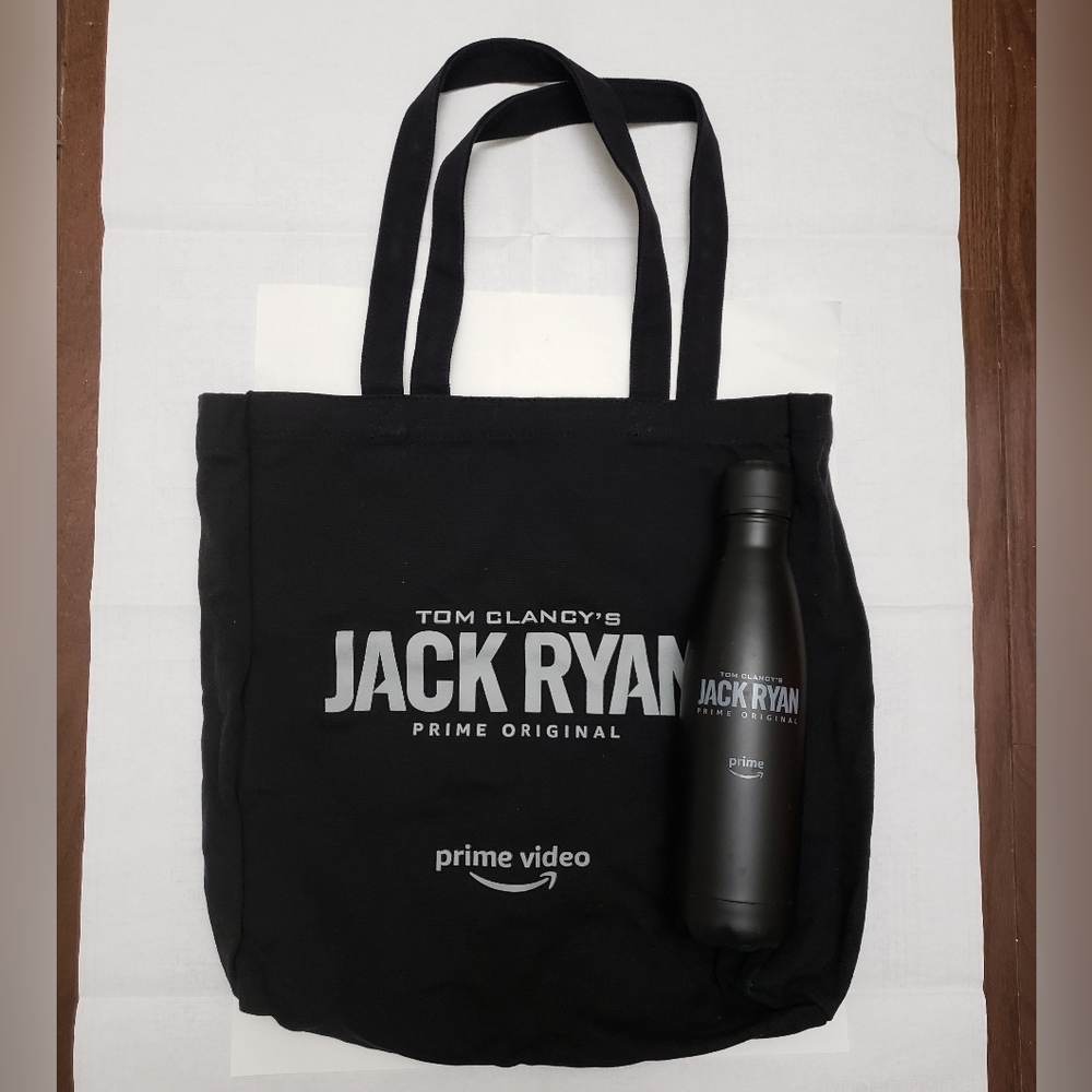 SDCC Amazon Prime Exclusive Jack Ryan Canvas Bag & Stainless Steel Water Bottle